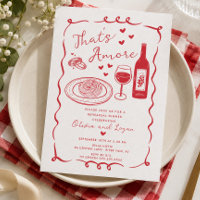 That's Amore Italian Rehearsal Dinner Invite