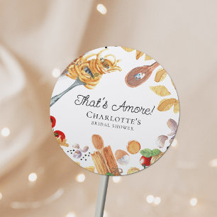 That's Amore Italian Script Bridal Shower Classic Round Sticker