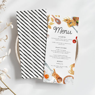 That's Amore Italian Script Wedding Dinner Menu