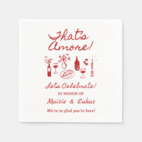 That's Amore Italian Theme Engagement Party Sign