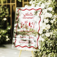 That's Amore Italian Theme Rehearsal Dinner Sign
