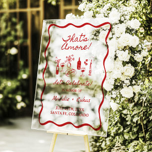 That's Amore Italian Theme Rehearsal Dinner Sign