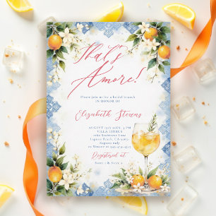 Thats Amore Italian Themed Brunch Bridal Shower  Invitation