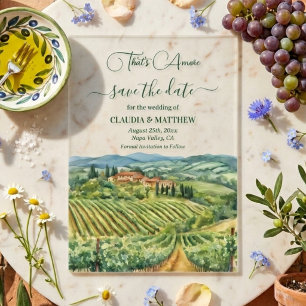 That's Amore Italian Vineyard Save the Date Acrylic Invitations