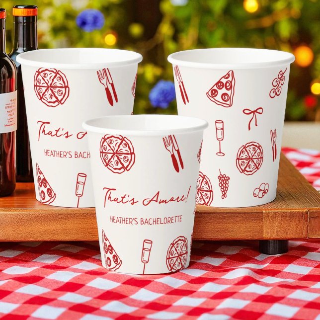 That's Amore Italy Bachelorette Party Paper Cups (Creator Uploaded)