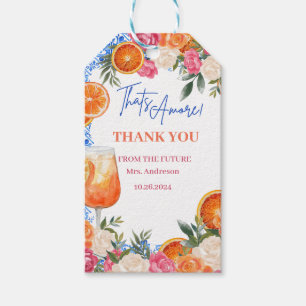 Thats amore mediterranean blue tiles bridal shower gift tags