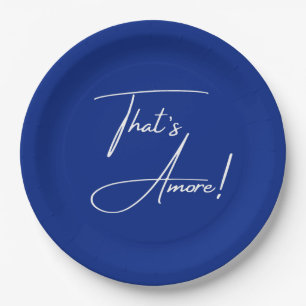 That's Amore Mediterranean Cobalt Blue  Paper Plate