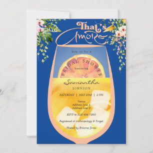 That's Amore Peach Fuzz Blue Aperol Bridal Shower Invitation