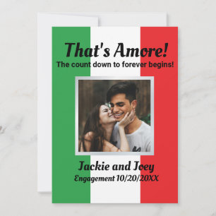 That's Amore! Personalised Photo Italian Flag Save The Date