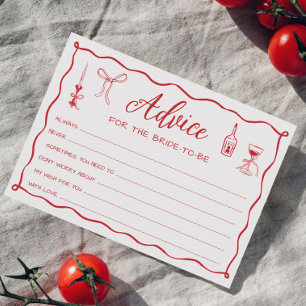That's Amore Pizza Bridal Shower Advice Card