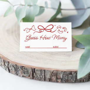 That's Amore, Red Doodle Guess How Many Game Card