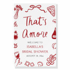 That's Amore Red Italian Bridal Shower Welcome