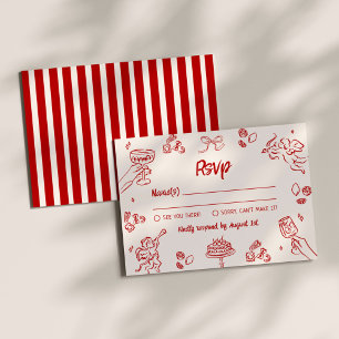 That's Amore! Red Italian RSVP Enclosure Card