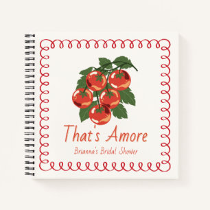 That's Amore Red Tomato Bridal Shower Guest Book