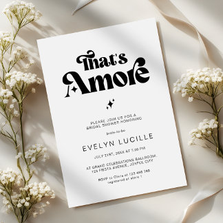 That's Amore Retro Minimalist Bridal Shower Invitation