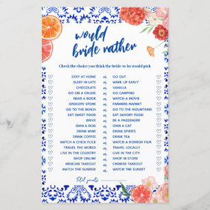 Thats amore shower would rather bride game card
