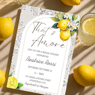 That's Amore Spritz Italian Tiles Bridal Shower Invitation