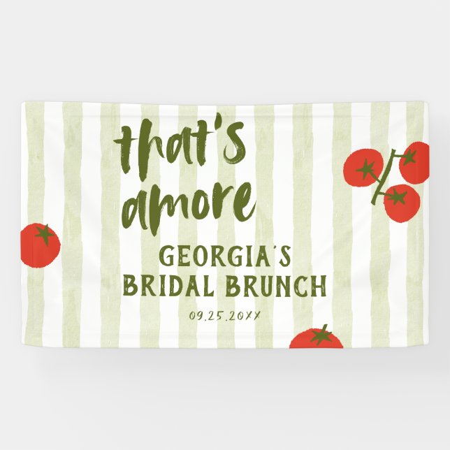 That's Amore Tomato Bridal Shower Banner (Horizontal)