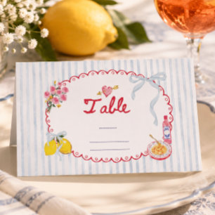 That's amore whilsical italian bridal shower  place card