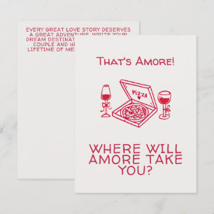 That's Amore Whimsical Hand Drawn Bridal Shower Enclosure Card