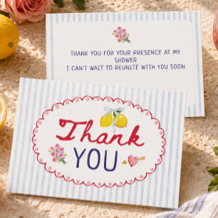 That's amore whimsical Italian bridal shower  Thank You Card