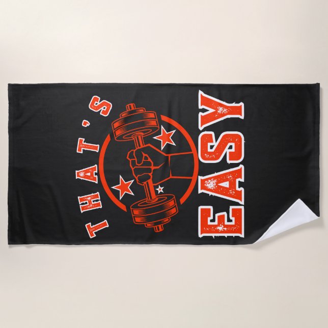 That's Easy Gym Beach Towel (Front)