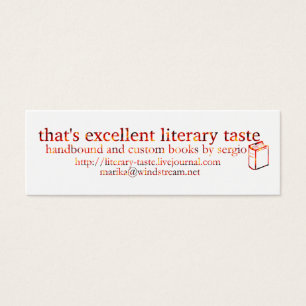 That's Excellent Literary Taste