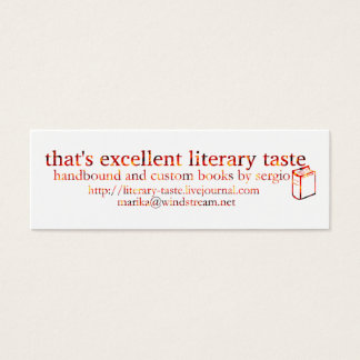 That's Excellent Literary Taste