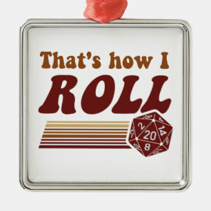 That's How I Roll Fantasy Gaming d20 Dice Metal Tree Decoration
