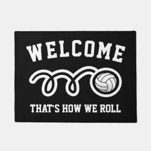 That's how i roll funny volleyball sign welcome doormat