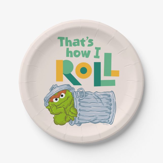 That's How I Roll Paper Plate (Front)