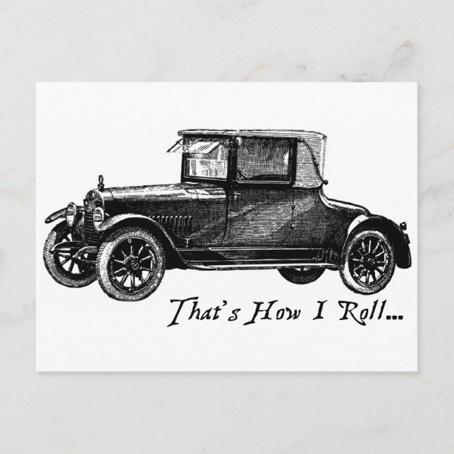 That's How I Roll Postcard (Front)