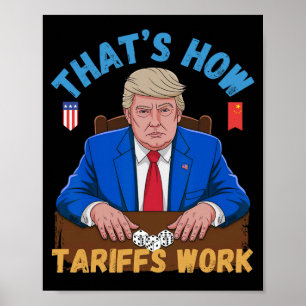 That's How Tariffs Work Funny Trump Tariff Meme Poster