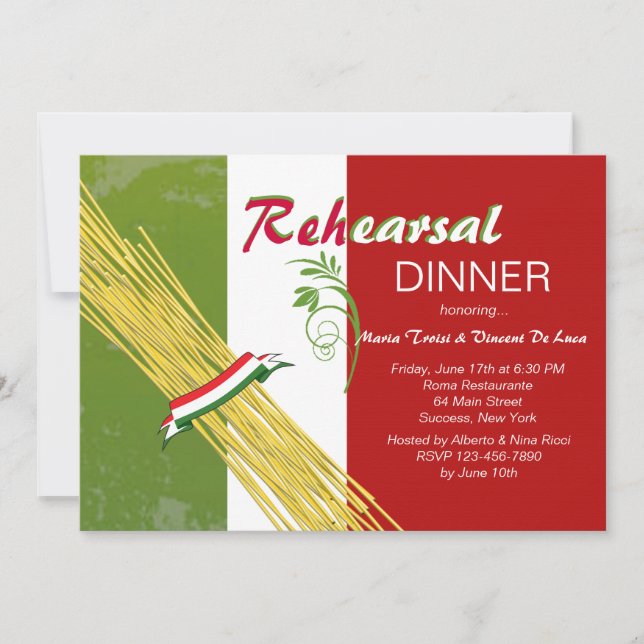 That's Italian Rehearsal Dinner Party Invitation (Front)