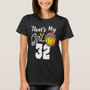 That's My Boy Softll 32 Number Mom Dad Number #32 T-Shirt