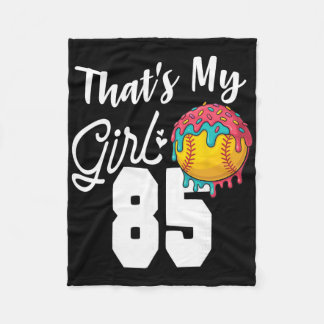 That's My Boy Softll 85 Number Mom Dad Number #85 Fleece Blanket