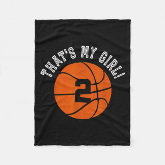 Thats My Girl 2 Basball Player Mum Or Dad Gift Fleece Blanket