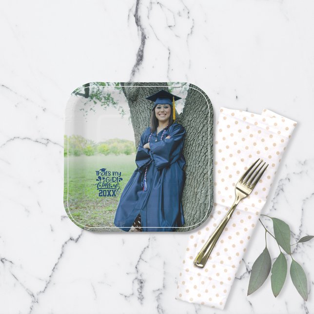 That's My Girl Class of 20XX Photo Graduation Paper Plate (Creator Uploaded)