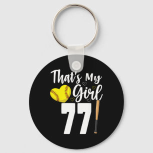 That's My Girl Number #77 Softll Number 77 Key Ring