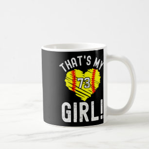 That's My Girl Vintage Number #73 Heart Softll Mom Coffee Mug