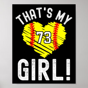 That's My Girl Vintage Number #73 Heart Softll Mom Poster