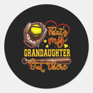 That's My Granddaughter Out There Softll Grandma Classic Round Sticker