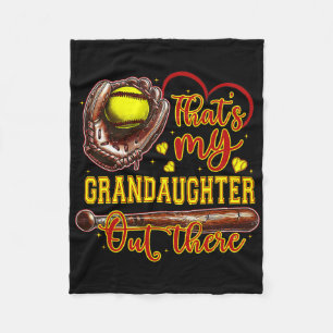 That's My Granddaughter Out There Softll Grandma  Fleece Blanket