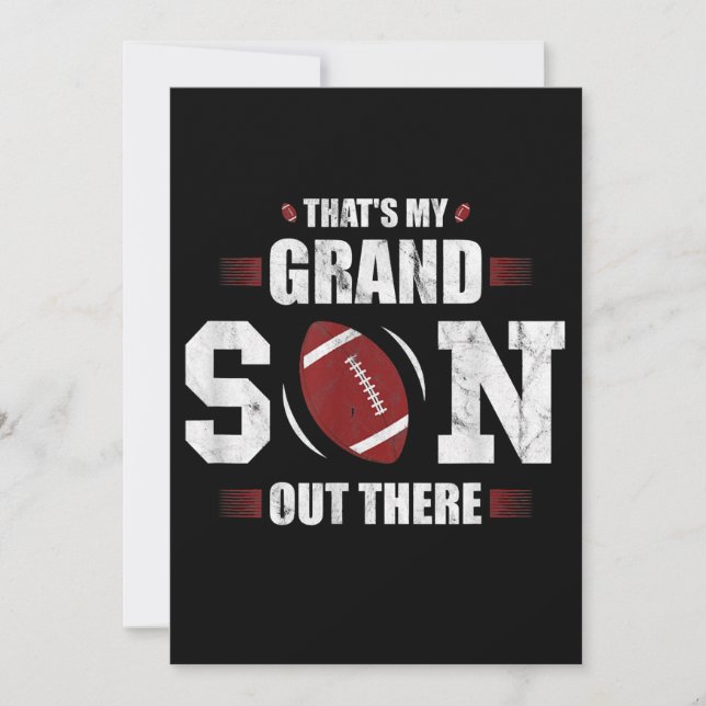 Thats My Grandson Out Re Football Gift Grandma Invitation (Front)