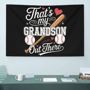 That's My Grandson Out There Baseball Banner