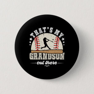 Thats My Grandson Out There Baseball Grandma Grand 6 Cm Round Badge