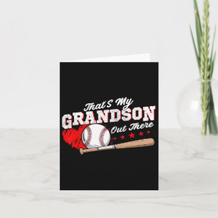 That's My Grandson Out There Baseball Grandma Moth Card
