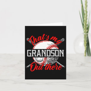 That's My Grandson Out There Baseball Grandma Moth Card
