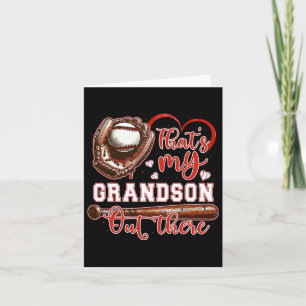 That's My Grandson Out There Baseball Grandma Moth Card