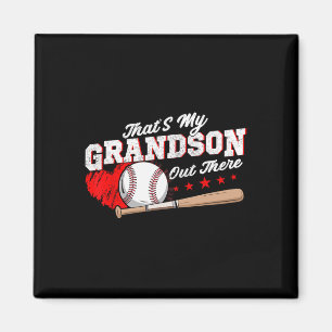 That's My Grandson Out There Baseball Grandma Moth Magnet